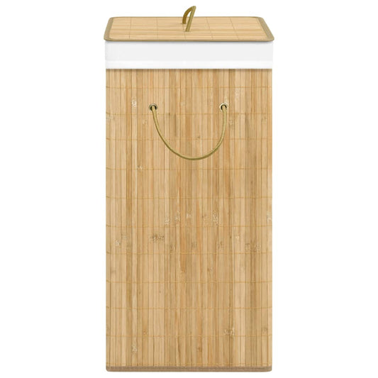 Laundry Basket with Bamboo Lid – 2 Compartments – 72 L – Standing