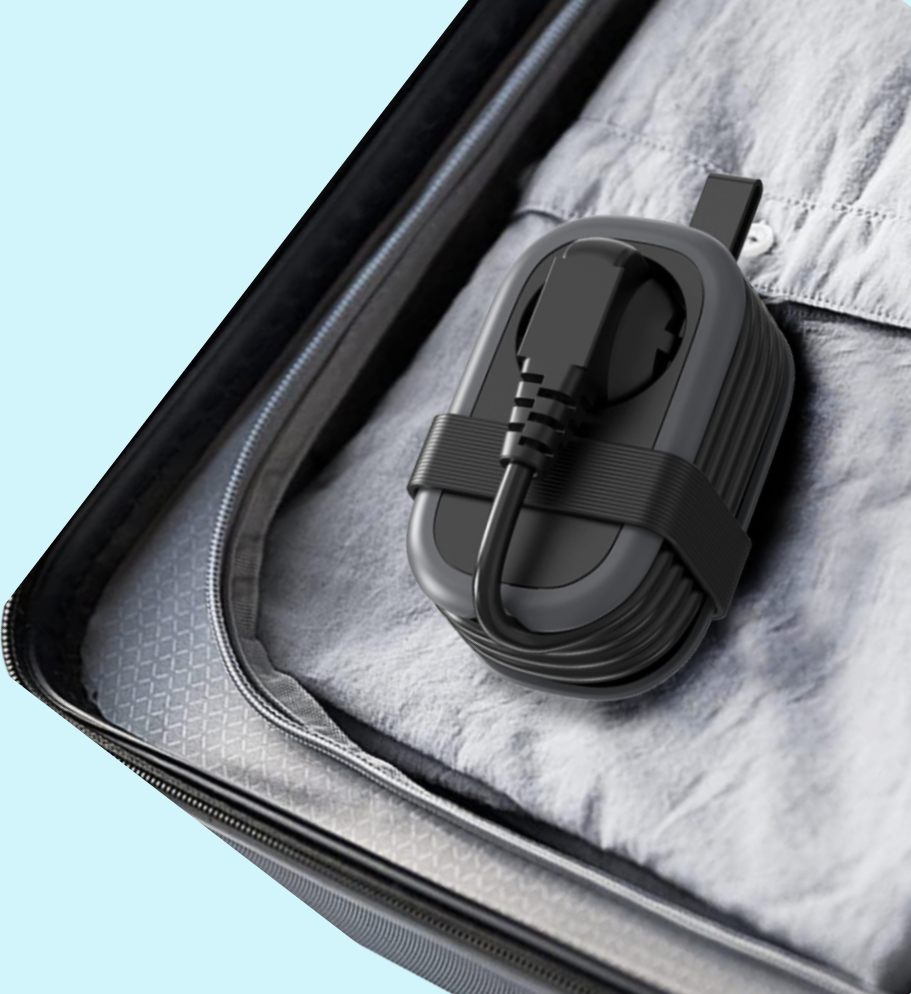 Universal Reise Steckdosenadapter – Kompakt, Sicher & Praktisch (Schwarz)