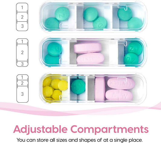Pillenbox für 7 Tage – 3 Fächer pro Tag – Sicher & kompakt für unterwegs