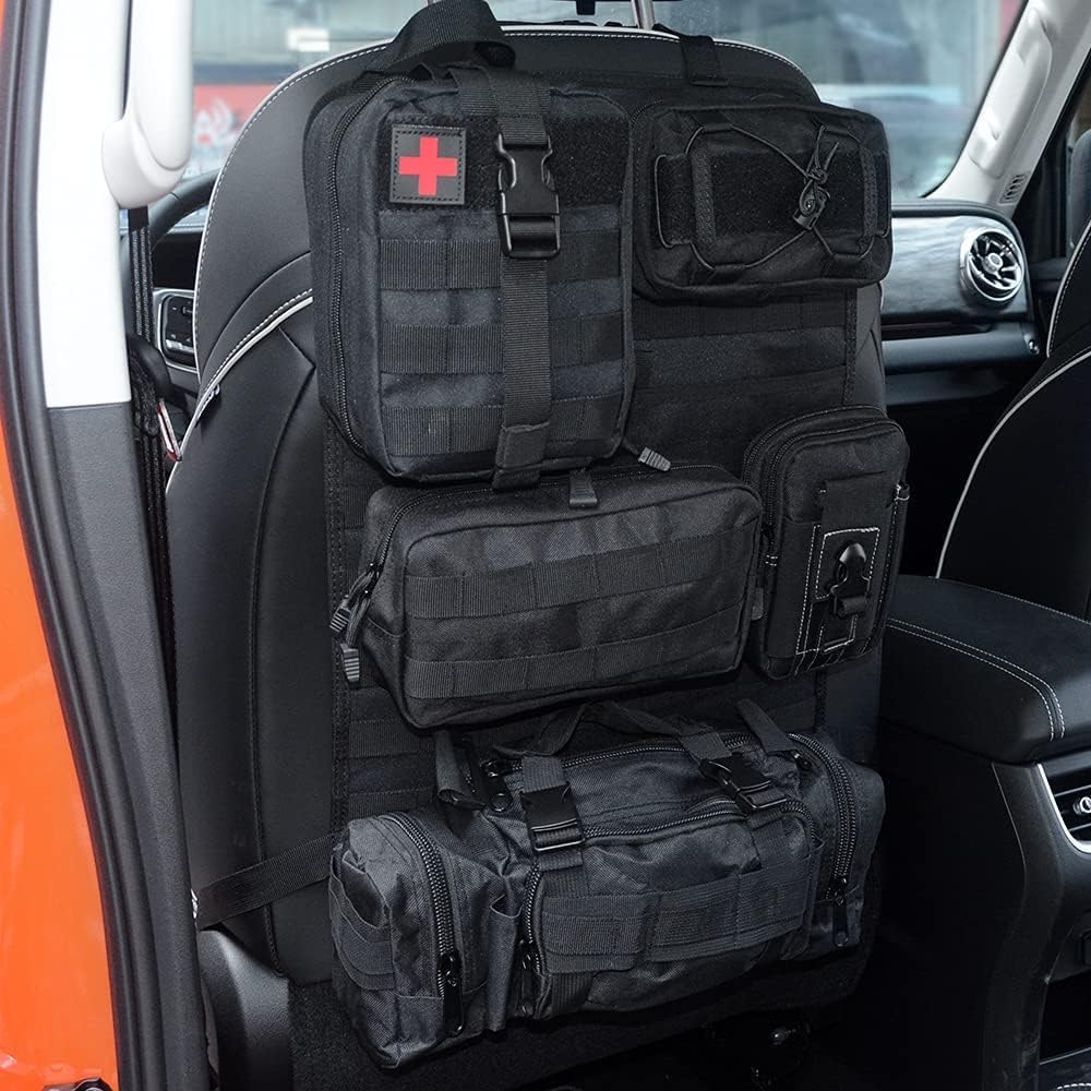 Auto-Sitz-Organizer aus robustem Material im Einsatz.
