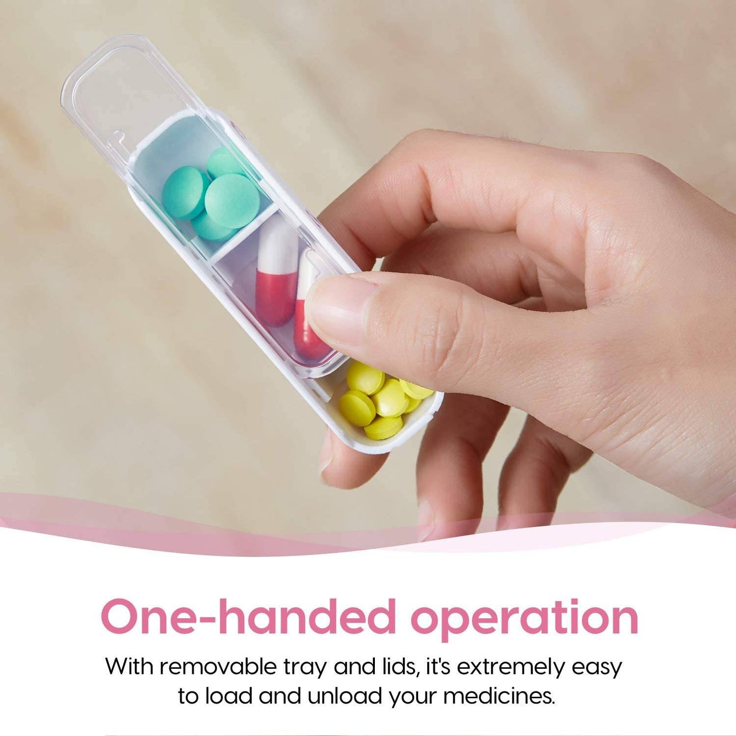 Pillenbox für 7 Tage – 3 Fächer pro Tag – Sicher & kompakt für unterwegs