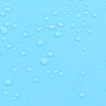 Detailansicht der wasserabweisenden Oberfläche der Picknickdecke in Blau.