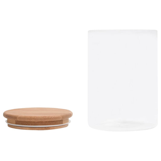 Detailansicht des Bambusdeckels mit Silikonring des 800-ml-Vorratsglases